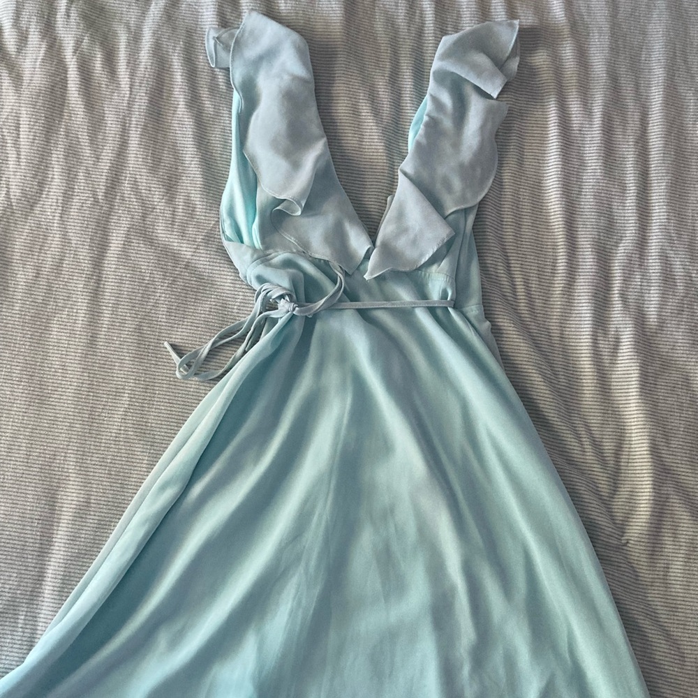 Boohoo Turquoise Wrap Dress